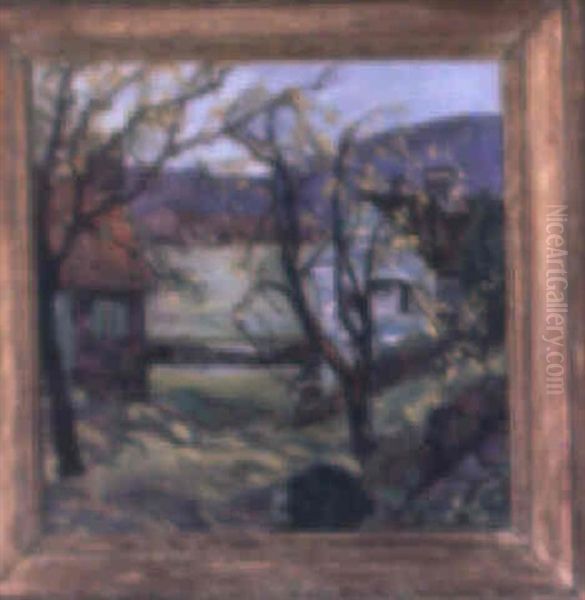 Spring Scene Oil Painting by Fern Isabel Coppedge