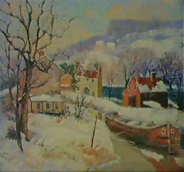 December Afternoon Oil Painting by Fern Isabel Coppedge