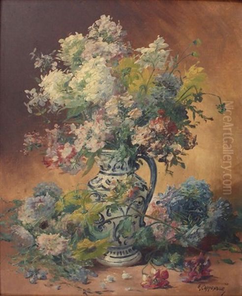 Nature Morte Aux Fleurs Des Champs Oil Painting by Edmond Van Coppenolle