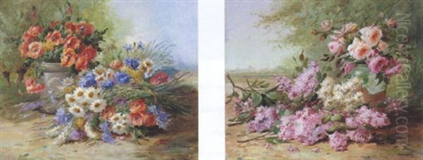 Coquelicots Et Fleurs Des Champs Oil Painting by Edmond Van Coppenolle