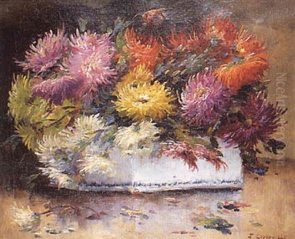 Le Bouquet Sur La Table Oil Painting by Jacques Van Coppenolle