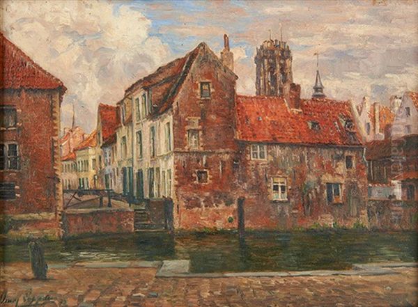 Vue De Bruges Oil Painting by Omer Coppens