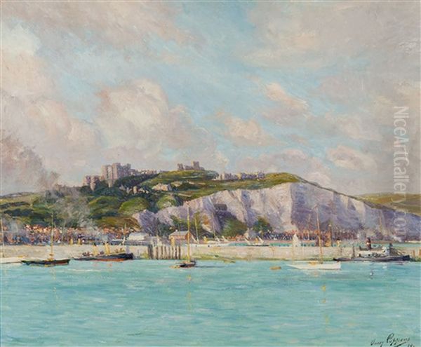 Vue De Dover Oil Painting by Omer Coppens