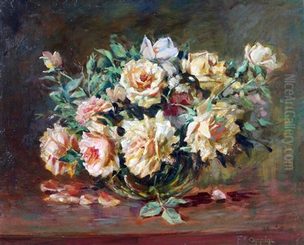 Flores Oil Painting by Fausto Eliseo Coppini