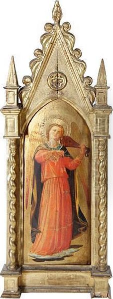 Angel Musician Oil Painting by Fra Angelico (Guido di Pietro)