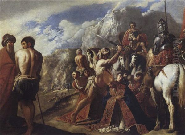 Il Martirio Di San Gennaro Nella Solfatara A Pozzuoli Oil Painting by Carlo Coppola