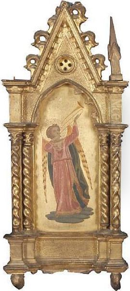 Angel Musician Oil Painting by Fra Angelico (Guido di Pietro)