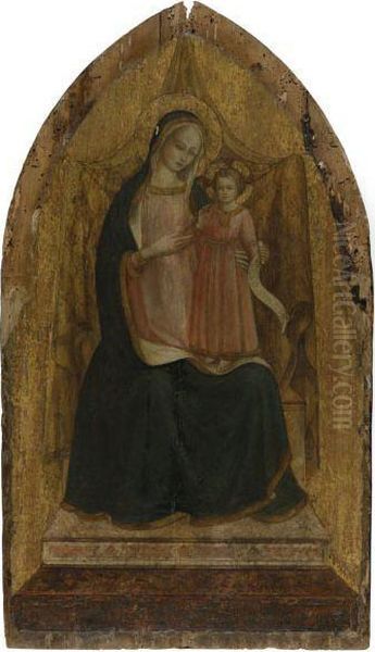 The Madonna And Child Enthroned Oil Painting by Fra Angelico (Guido di Pietro)