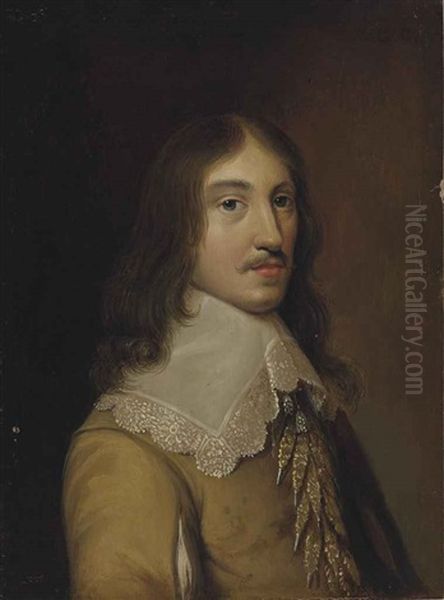 Portrait Of A Gentleman, Traditionally Identified As A Self-portrait Of The Artist, Bust-length Oil Painting by Gonzales Coques