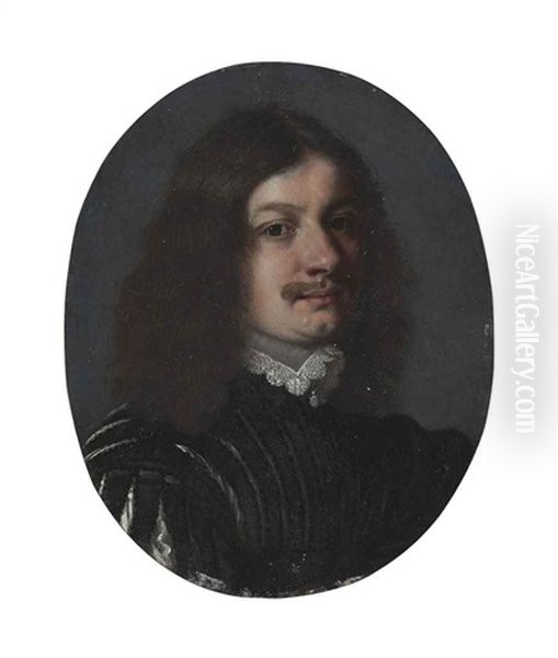 A Portrait Of A Gentleman, Bust-length Oil Painting by Gonzales Coques