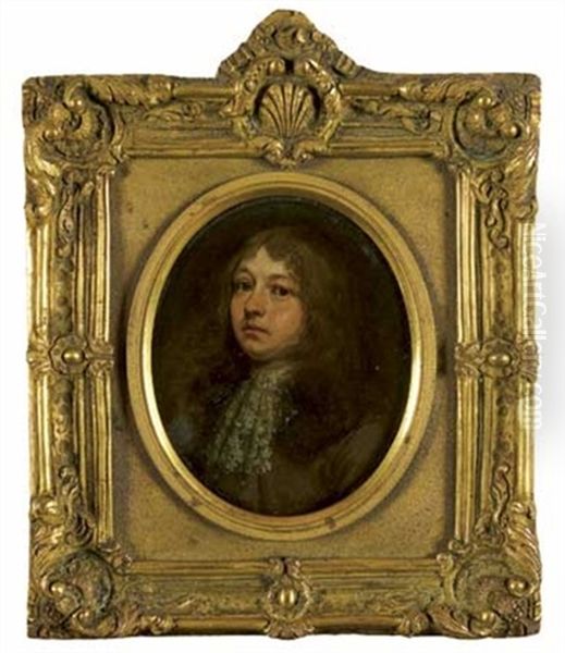 Portrait D'homme A La Lavalliere Brodee Oil Painting by Gonzales Coques