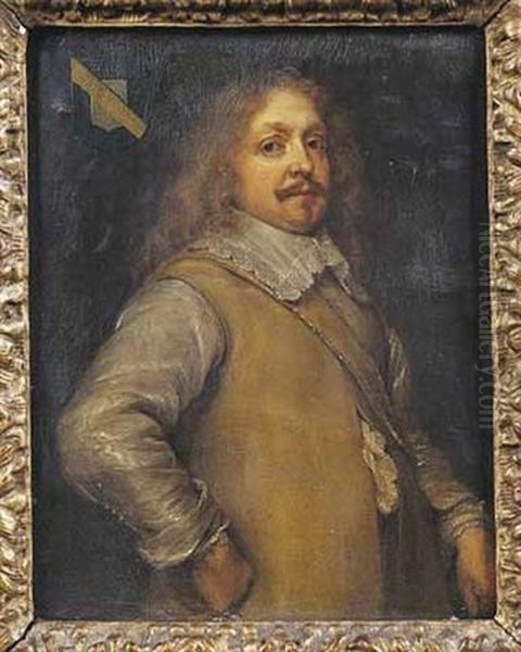 Portrait D'un Officier De Trois Quarts by Gonzales Coques