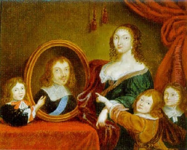 Portrait De Famille Oil Painting by Gonzales Coques