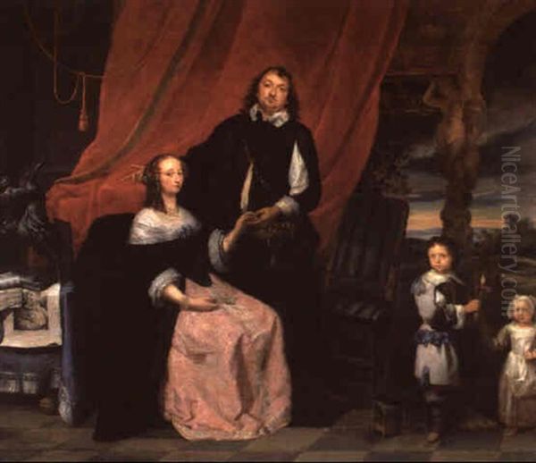 Portrait D'une Famille Oil Painting by Gonzales Coques