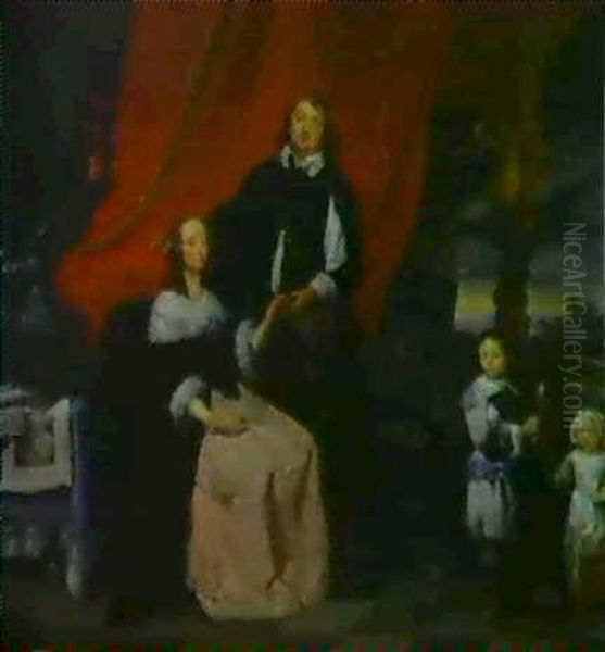 Portrait D'une Famille Oil Painting by Gonzales Coques