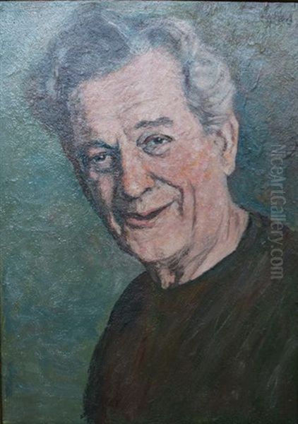 Portrait De Marcel Pagnol Oil Painting by Francois Corbellini