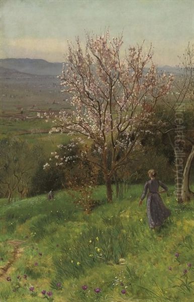 Spring At Bellosguardo, Italy Oil Painting by Matthew Ridley Corbet