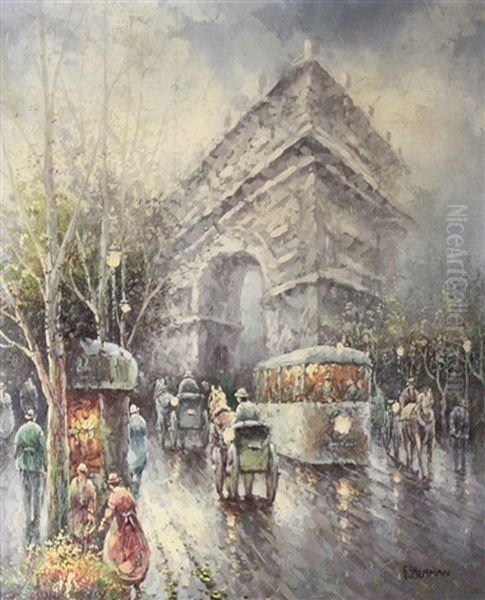 Champs Elysee Oil Painting by Gail Sherman Corbett