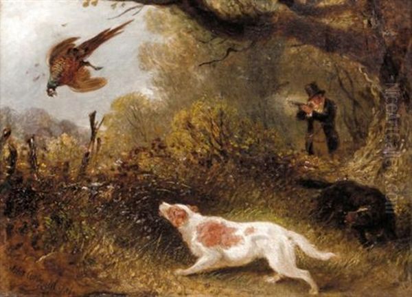 Hunting Scenes (pair) Oil Painting by Aster R. C. Corbould