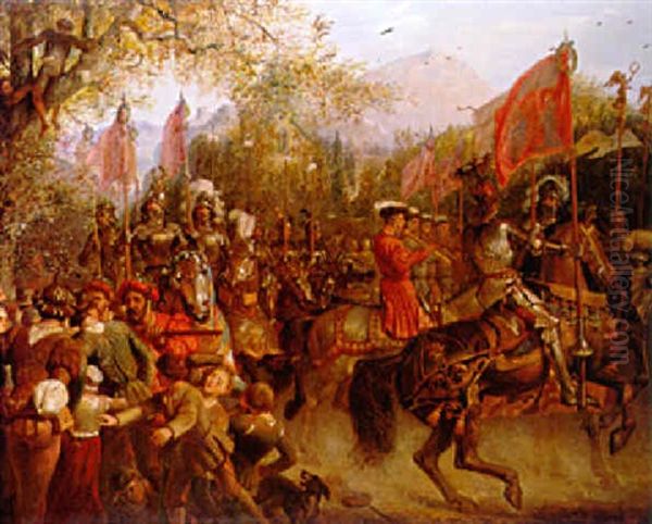 Hail The Conquering Hero Oil Painting by Edward Henry Corbould