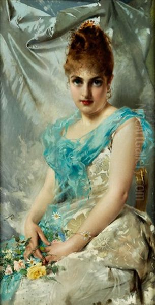 Das Elegante Kleid Oil Painting by Vittorio Matteo Corcos