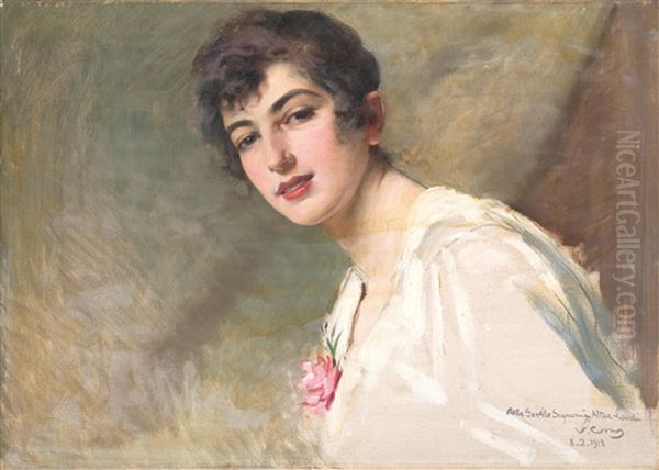 Portrait Von Altea Landi Oil Painting by Vittorio Matteo Corcos