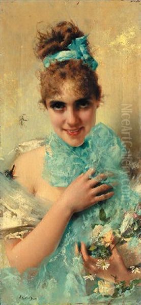 La Bella Farvalla Oil Painting by Vittorio Matteo Corcos