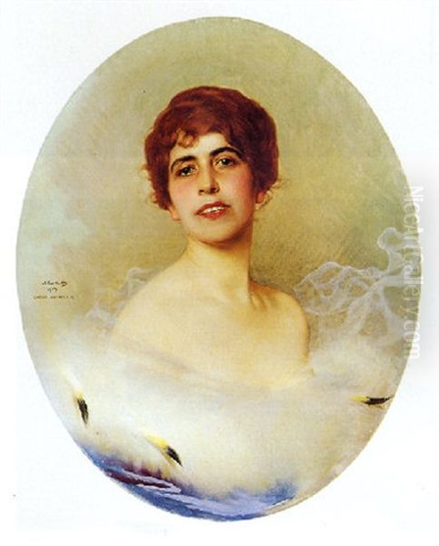 Ritratto Di Signora Oil Painting by Vittorio Matteo Corcos