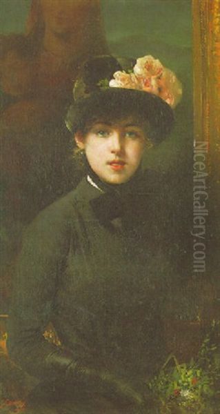 Pomeriggio Al Museo Oil Painting by Vittorio Matteo Corcos