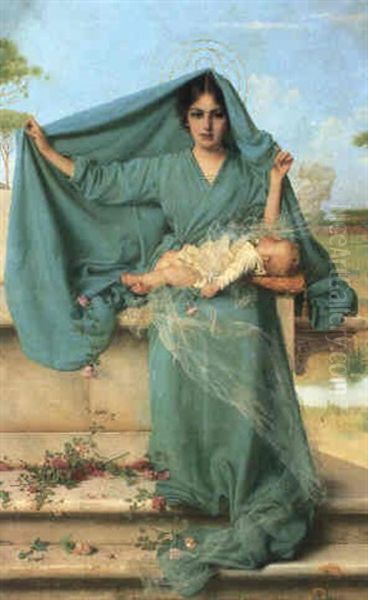 Maternita Oil Painting by Vittorio Matteo Corcos