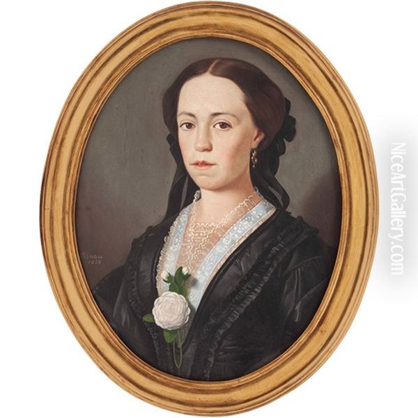 Retrato De La Sra. Desideria Jacruet, Viuda De Longevialle Oil Painting by Juan Cordero