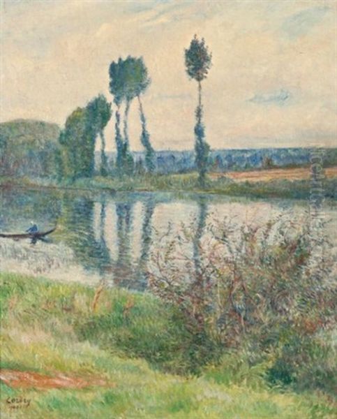 Sur L'oise Oil Painting by Frederic Samuel Cordey