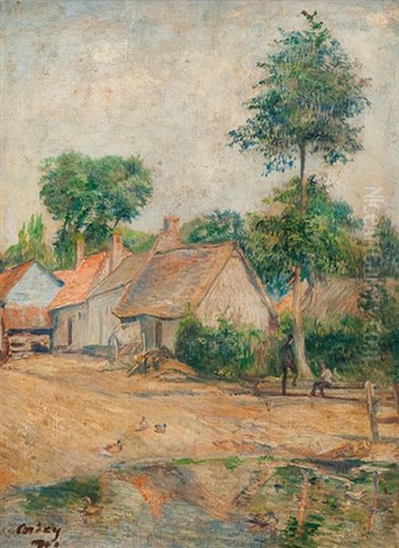 Landschaft Mit Haus Oil Painting by Frederic Samuel Cordey