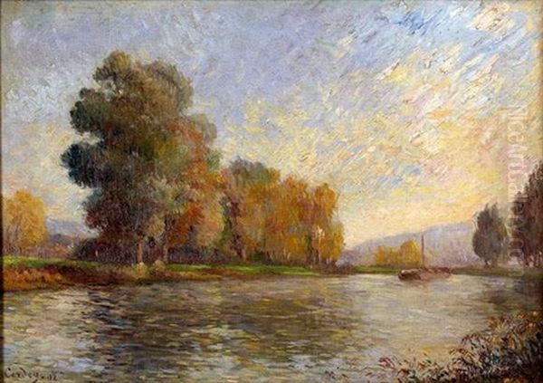 Bord De L'oise En Automne Oil Painting by Frederic Samuel Cordey