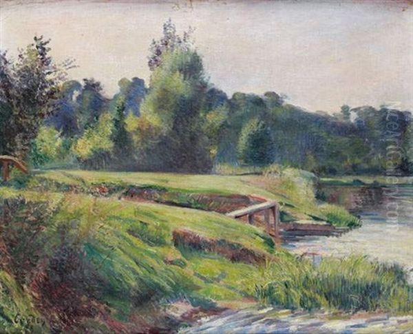 Bord De Riviere Oil Painting by Frederic Samuel Cordey