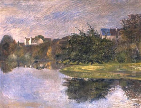 Bord De L'oise Oil Painting by Frederic Samuel Cordey