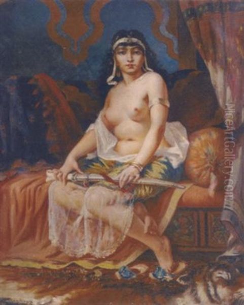 In The Harem Oil Painting by Charles Henri Joseph Cordier