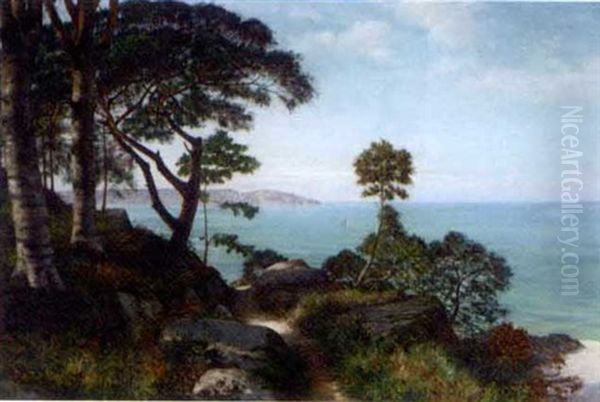 An Extensive Coastal View Oil Painting by Charles Pierre Modeste Cordier