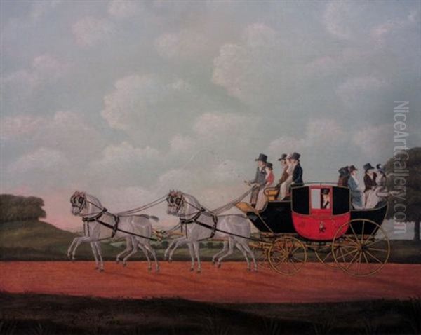 The Hempstead - London Coach Oil Painting by John Cordrey