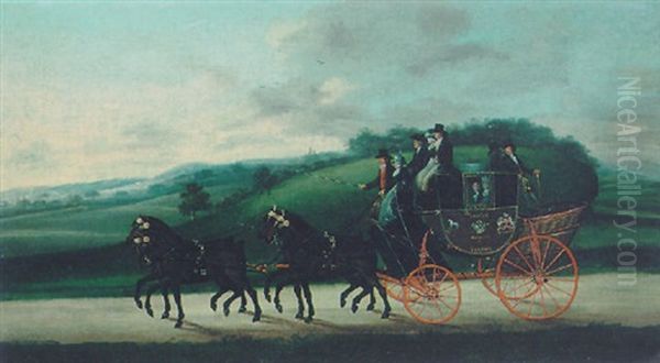 The Arundel To London Coach Oil Painting by John Cordrey