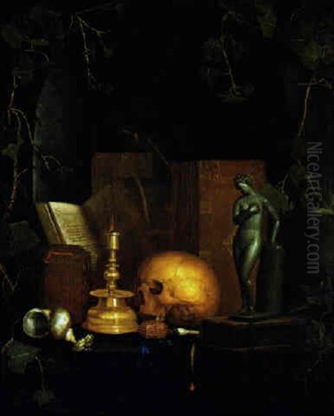 Vanitas-stilleben Oil Painting by Johannes Cordua