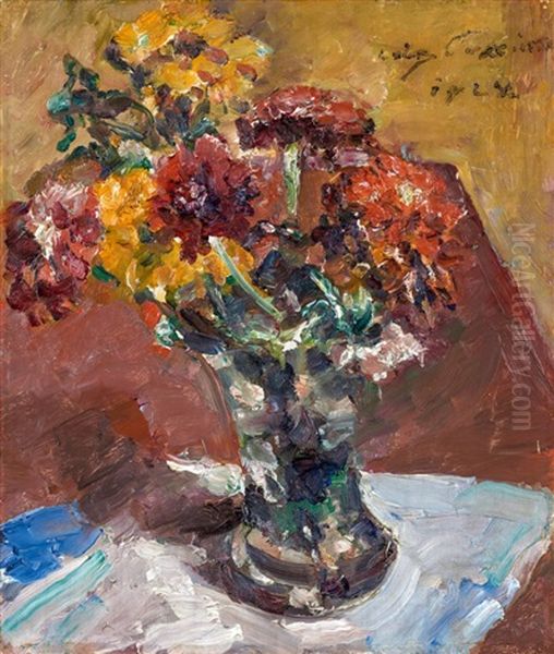 Herbstblumen In Vase Oil Painting by Lovis Corinth