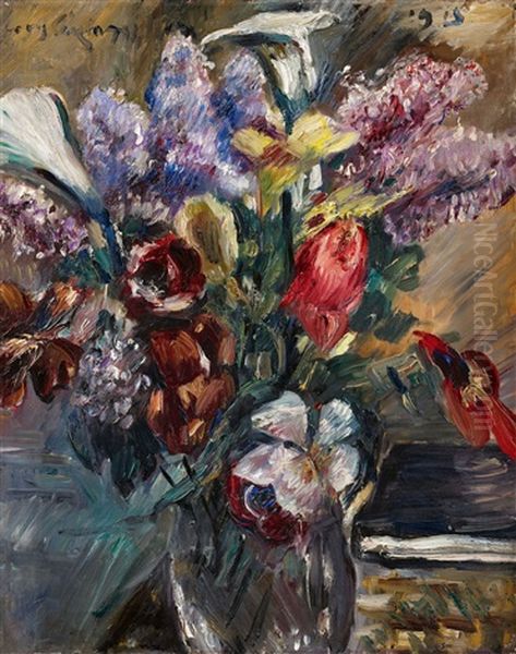 Tulpen, Flieder Und Kalla Oil Painting by Lovis Corinth