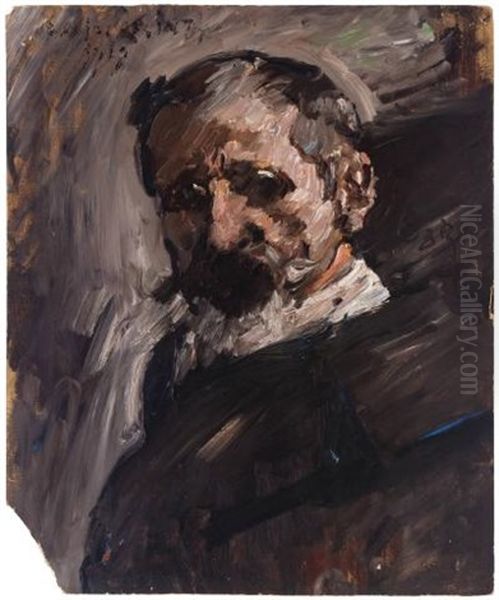 Portrait Of A Man (possibly The Artist Hermann Struck) Oil Painting by Lovis Corinth