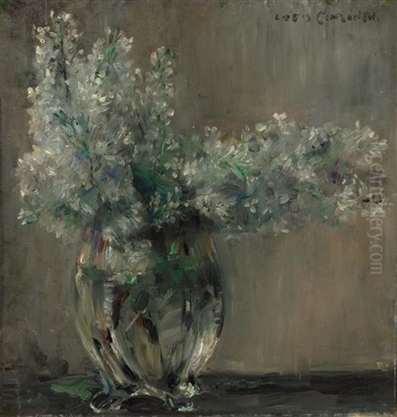 Still Life With White Lilacs Oil Painting by Lovis Corinth