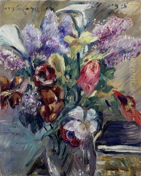 Tulpen, Flieder Und Kalla Oil Painting by Lovis Corinth