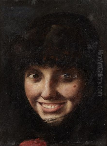 Smiling Young Girl Oil Painting by Lovis Corinth