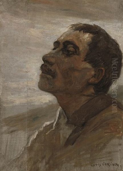 Studienkopf Aus Der Lofftz-schule (study) Oil Painting by Lovis Corinth