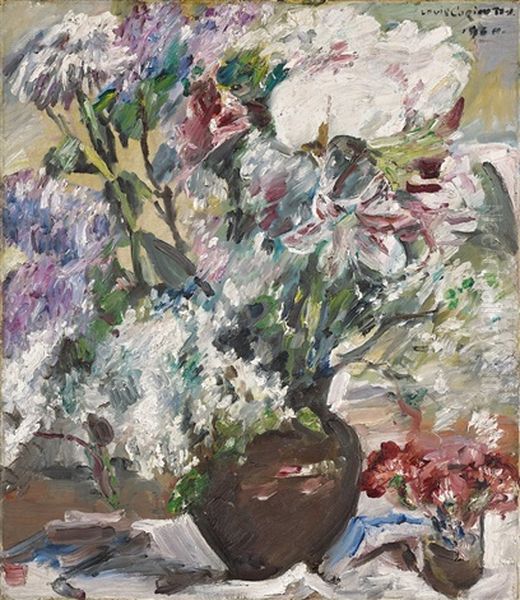 Amaryllis, Flieder Und Anemonen Oil Painting by Lovis Corinth