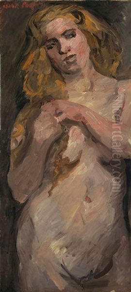 Weiblicher Akt, Kniestuck Oil Painting by Lovis Corinth